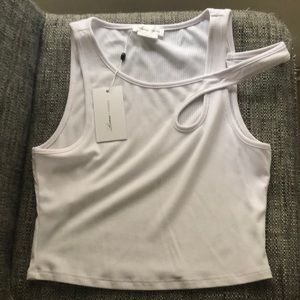 Lovers and friends white crop tank size small